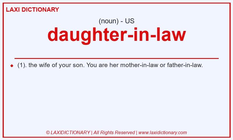 Definition daughter-in-law in American English