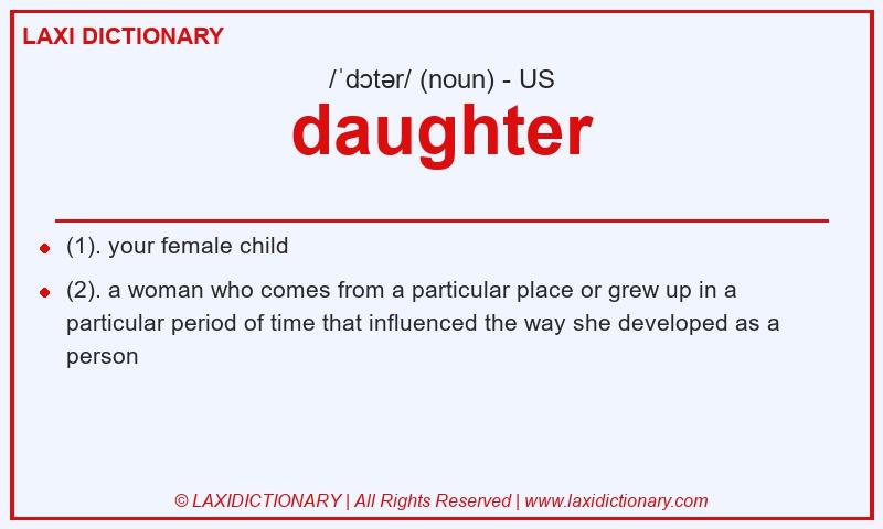 Definition daughter in American English