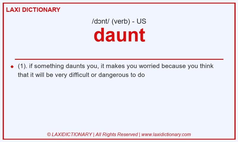 Definition daunt in American English