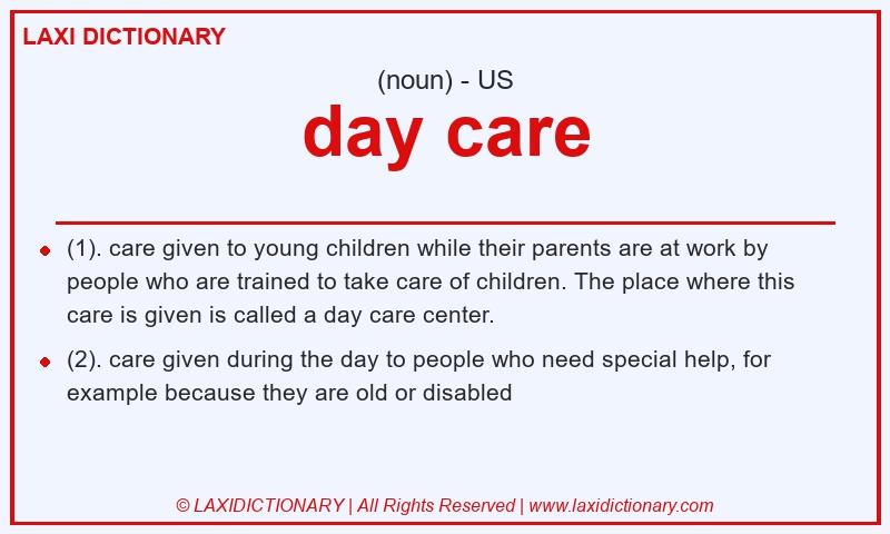 Definition day care in American English