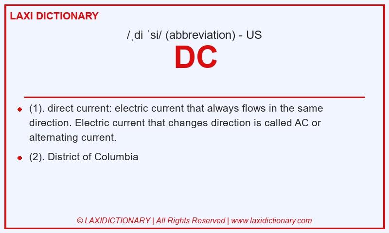 Definition DC in American English