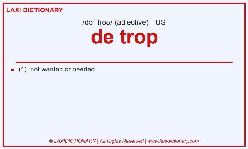 Definition de trop in American English