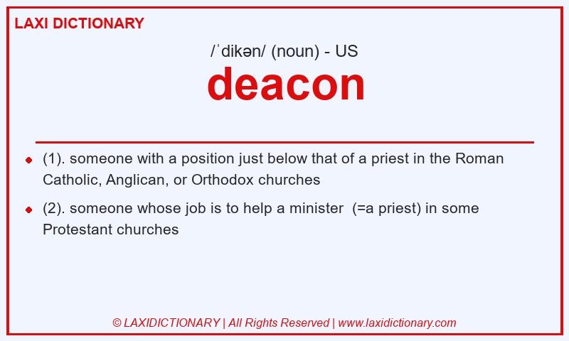 Definition deacon in American English