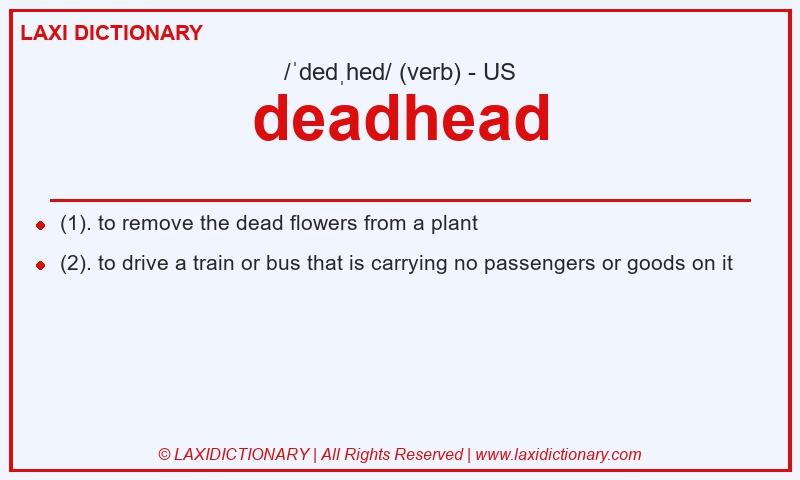 Definition deadhead in American English
