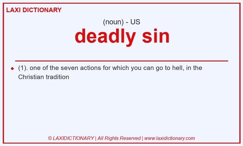 Definition deadly sin in American English