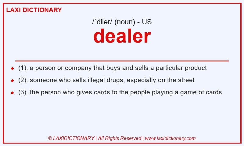 Definition dealer in American English