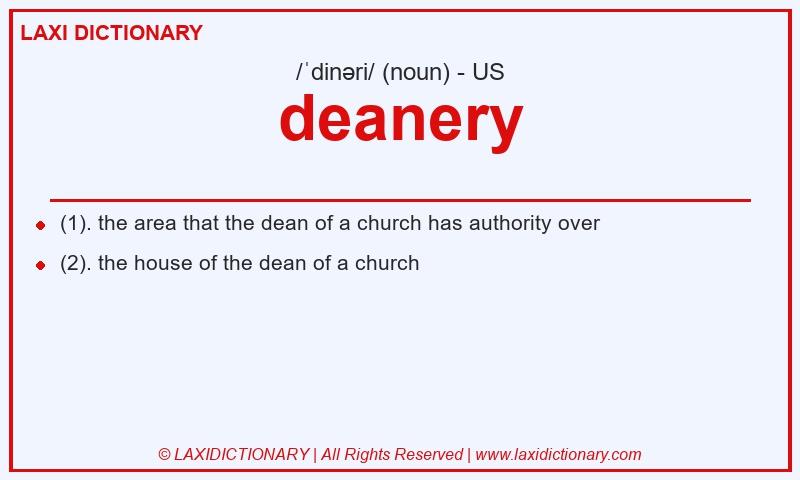 Definition deanery in American English
