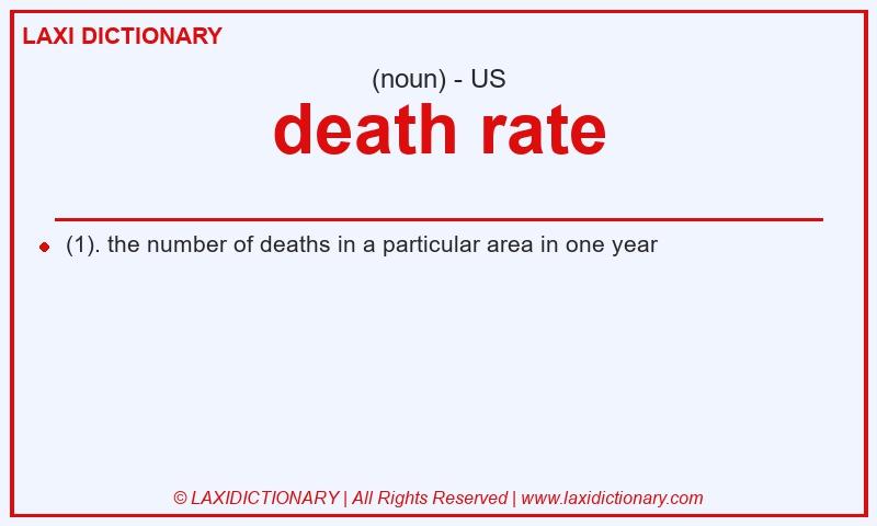 Definition death rate in American English