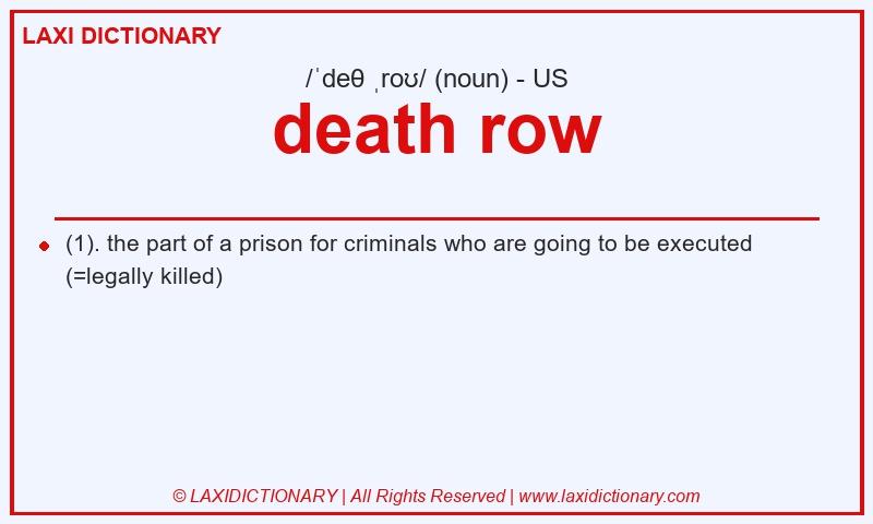 Definition death row in American English