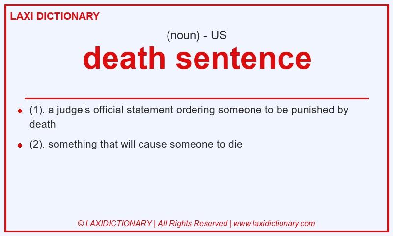 Definition death sentence in American English