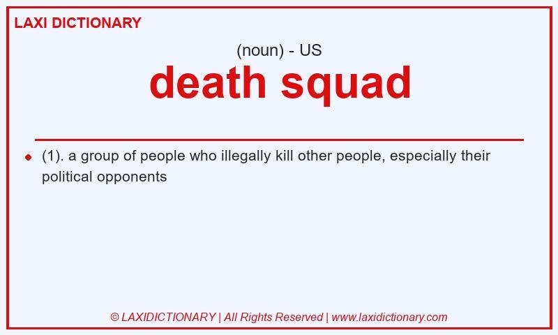 Definition death squad in American English