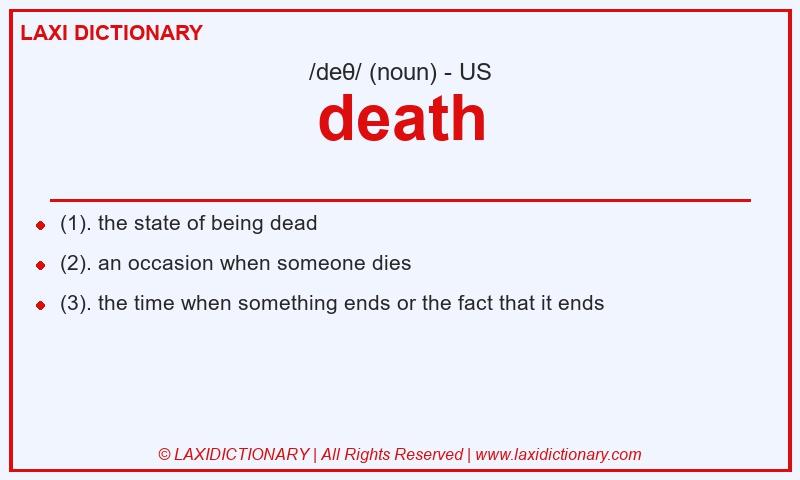 Definition death in American English