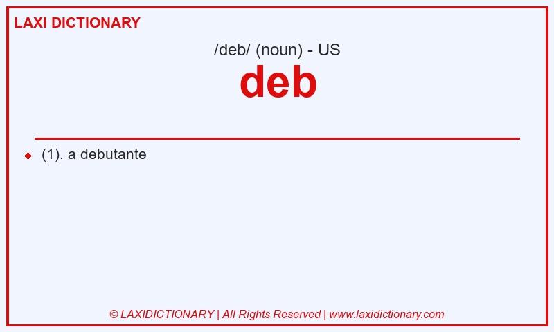 Definition deb in American English