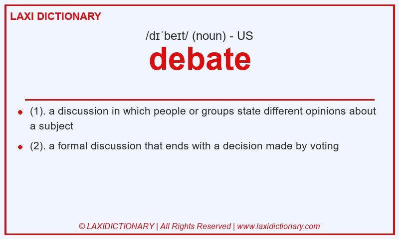 Definition debate in American English