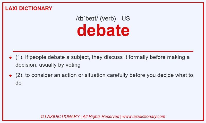 Definition debate in American English