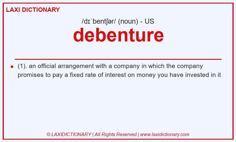 Definition debenture in American English