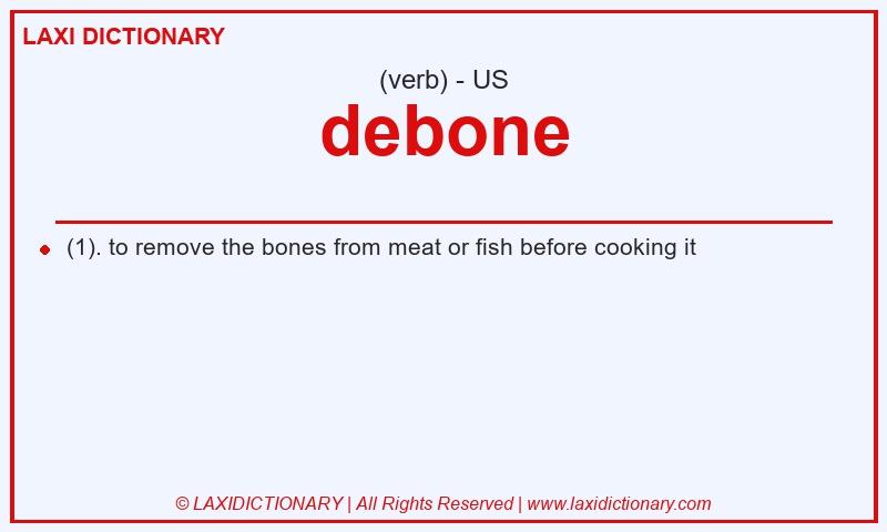 Definition debone in American English