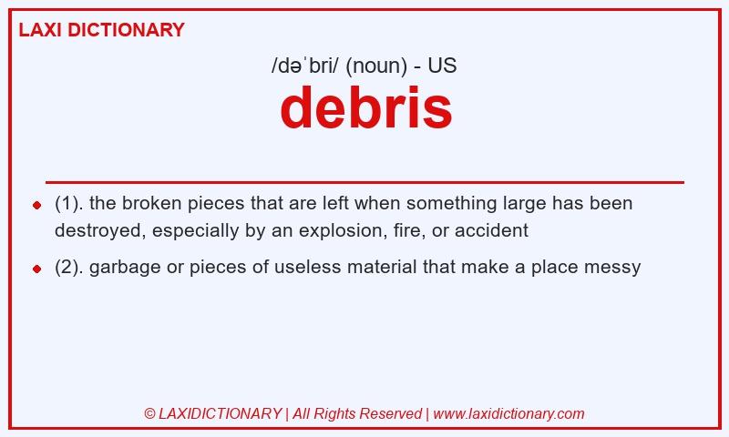 Definition debris in American English