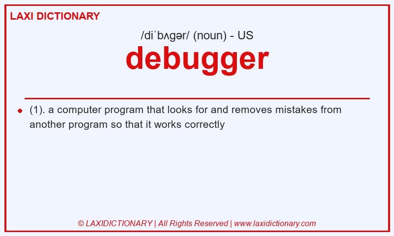 Definition debugger in American English