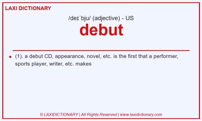Definition debut in American English