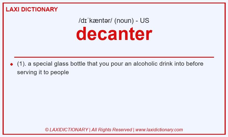 Definition decanter in American English