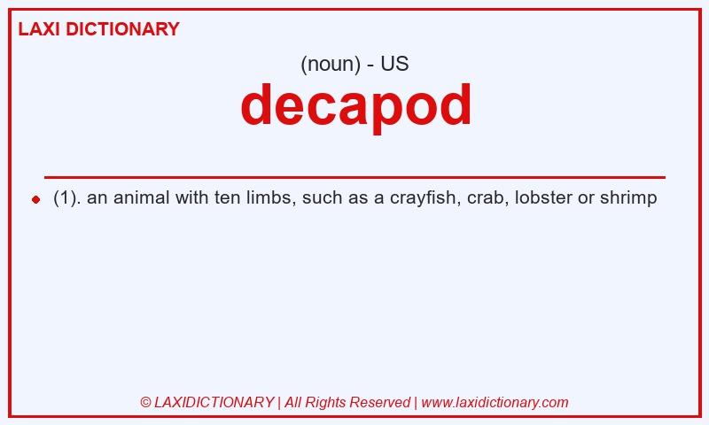 Definition decapod in American English