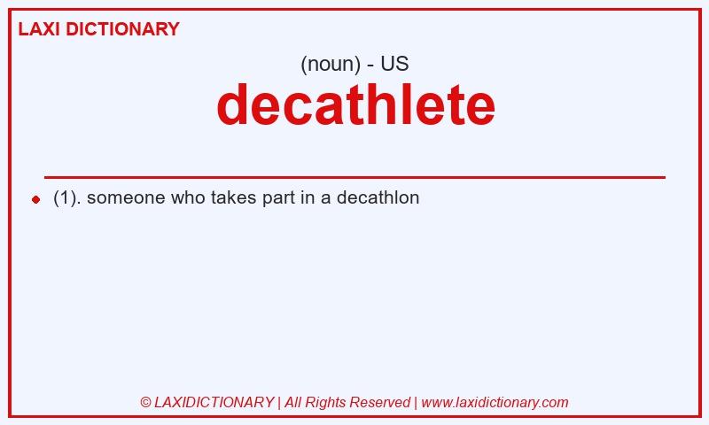 Definition decathlete in American English