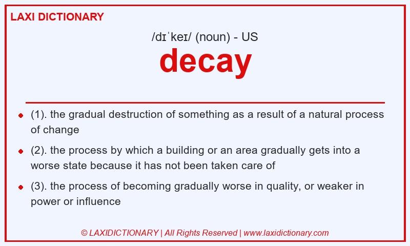 Definition decay in American English