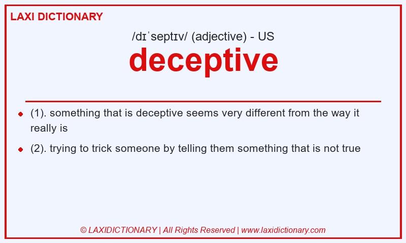 Definition deceptive in American English