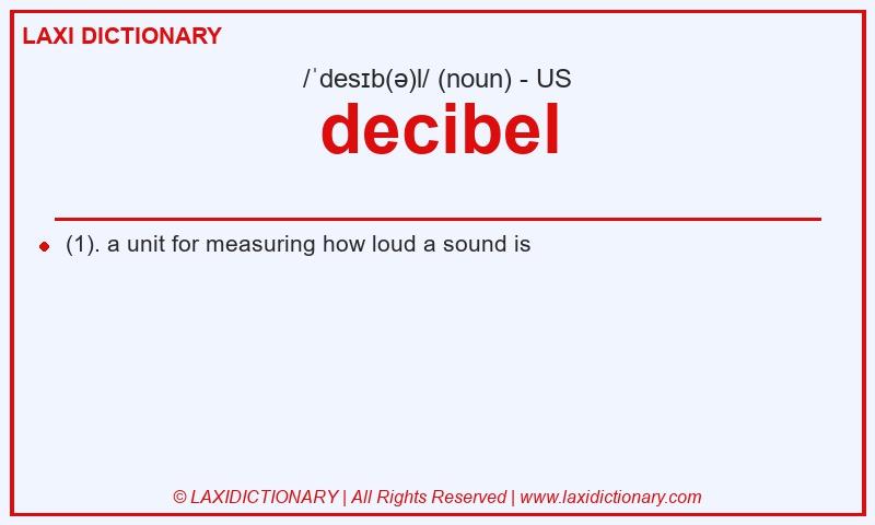 Definition decibel in American English