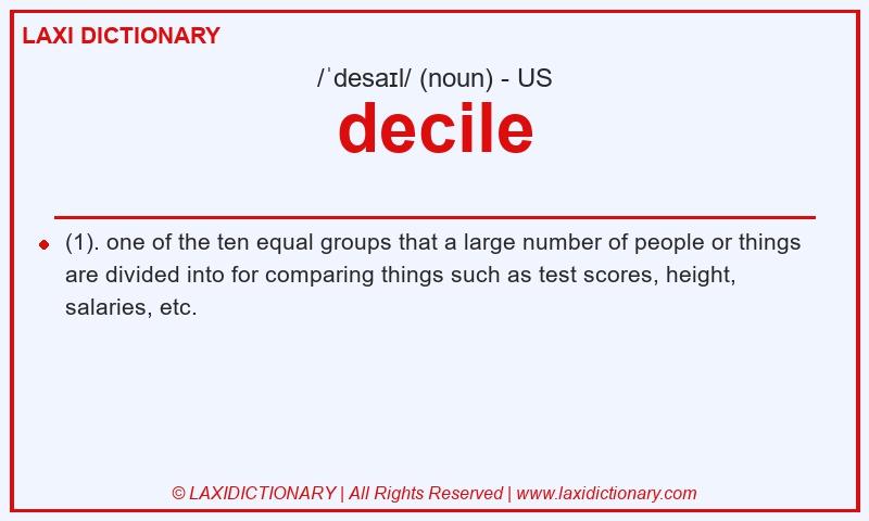 Definition decile in American English