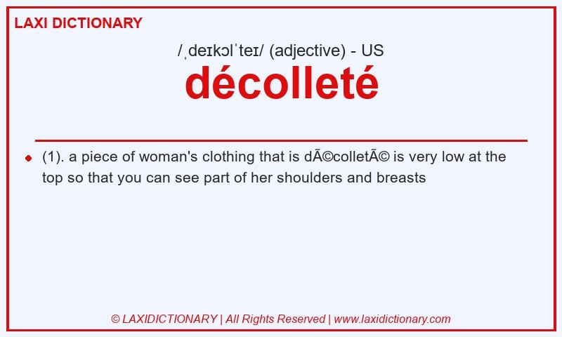 Definition décolleté in American English