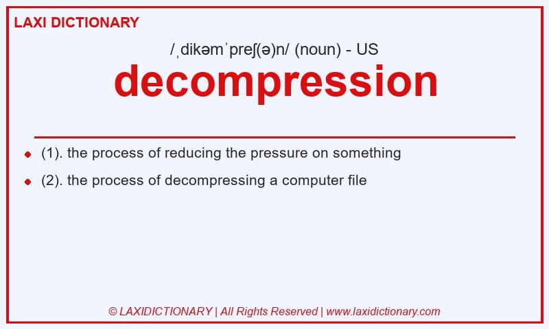 Definition decompression in American English