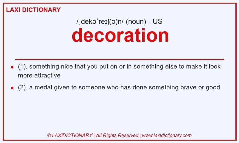 Definition decoration in American English