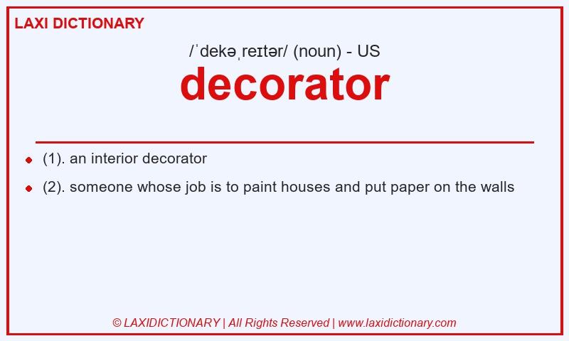 Definition decorator in American English