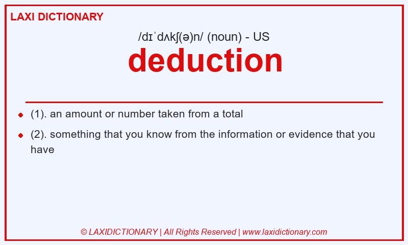 Definition deduction in American English