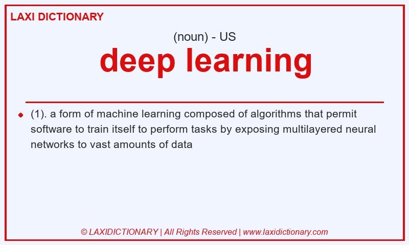 Definition deep learning in American English