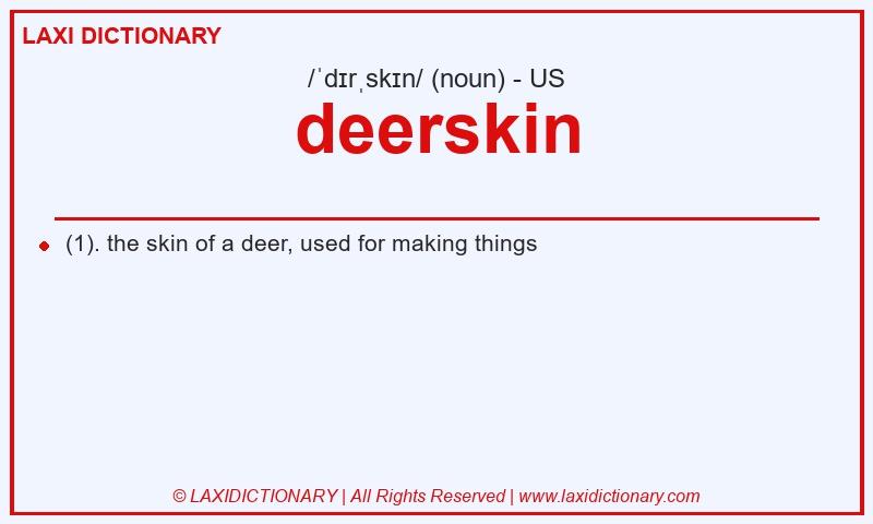Definition deerskin in American English