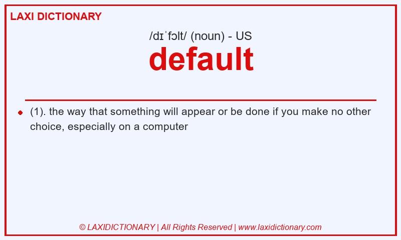 Definition default in American English