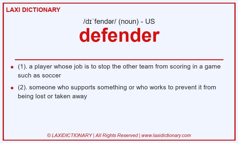 Definition defender in American English