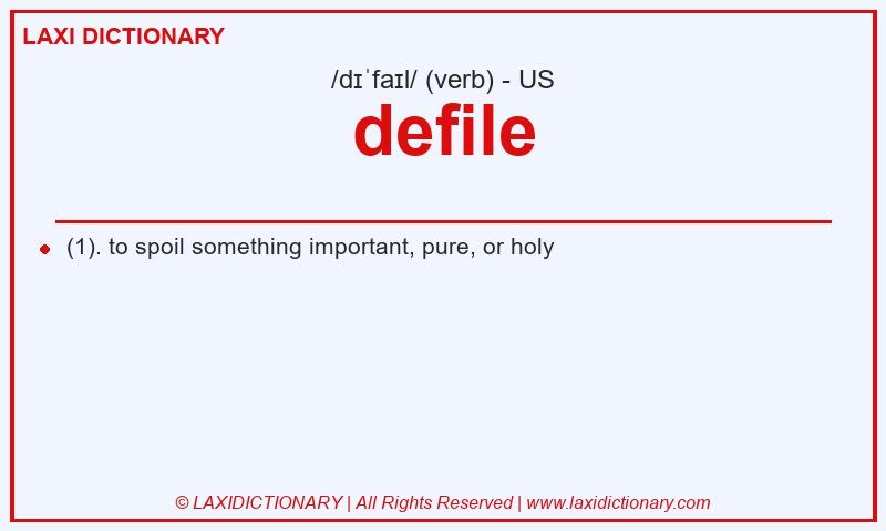 Definition defile in American English