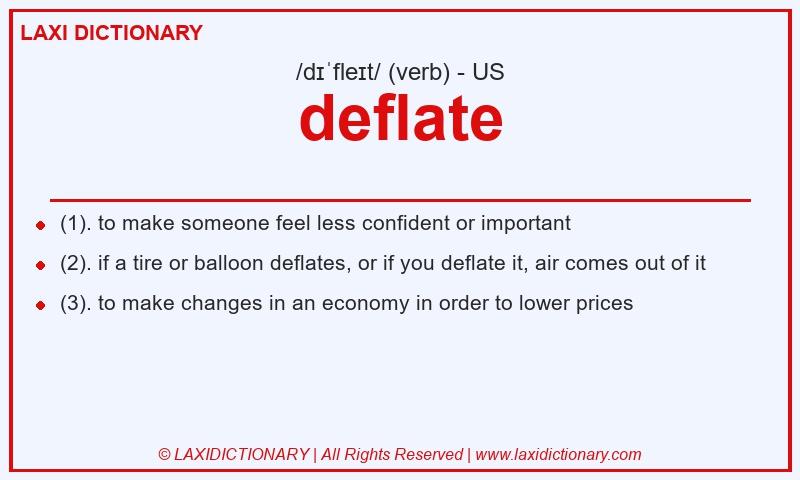 Definition deflate in American English