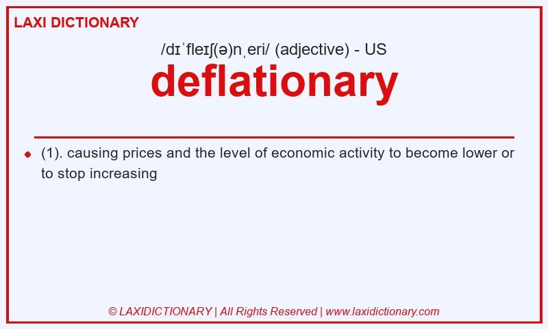 Definition deflationary in American English
