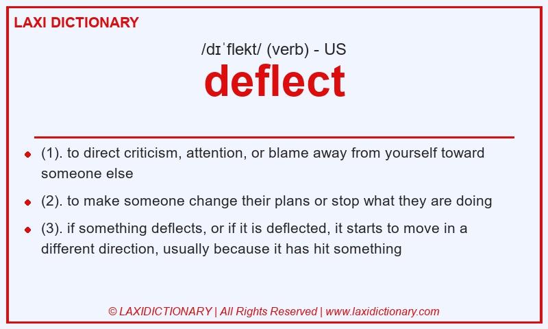 Definition deflect in American English