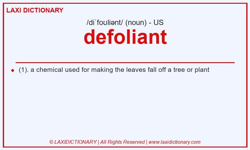 Definition defoliant in American English