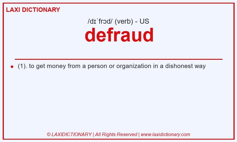 Definition defraud in American English