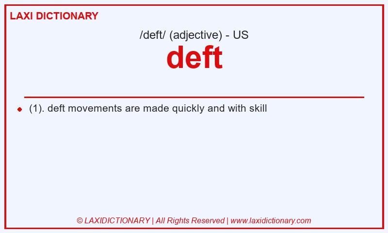 Definition deft in American English