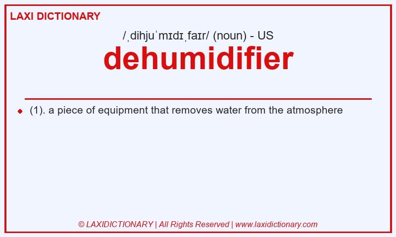 Definition dehumidifier in American English