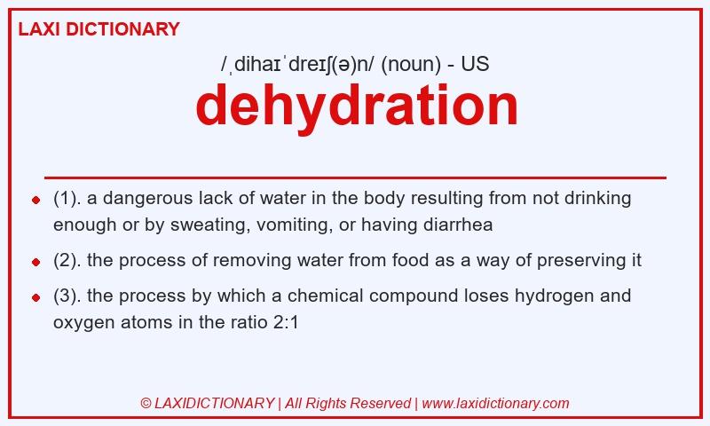 Definition dehydration in American English