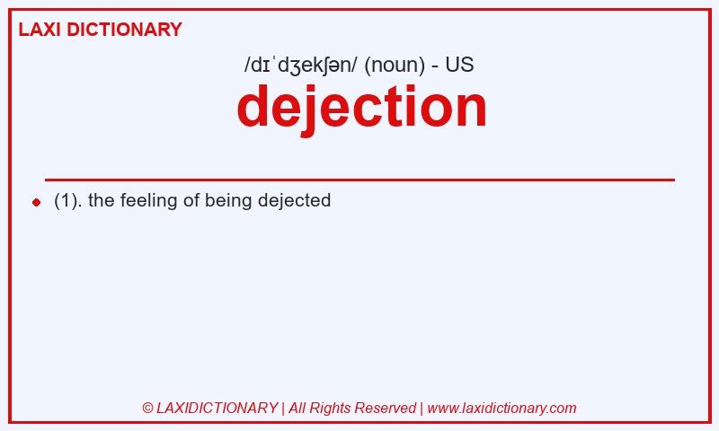 Definition dejection in American English